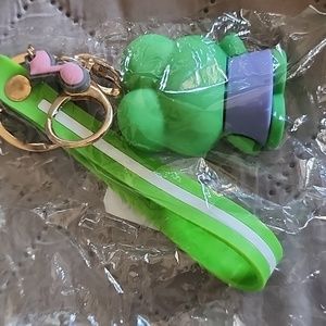 Vinyl quote me cartoon Keychain for women's purse NWT